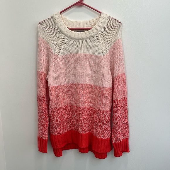 Aerie pink ombre crewneck sweater GUC size small - Picture 2 of 7